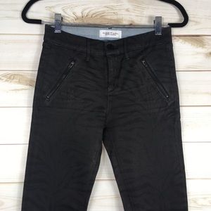 Habitual Tiger Print Wax Coated Skinny Zipper Pant